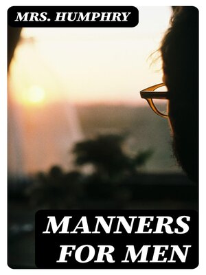 cover image of Manners for Men